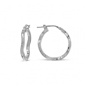MY iMenso Creoli earring "Corvo Liscio 22mm" (925/Erhod-plated) - 3241788