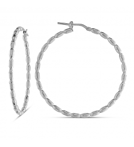 MY iMenso Creoli earring "Perline 45mm" (925/rhod-plated) - 3241790