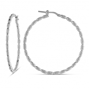 MY iMenso Creoli earring "Perline 45mm" (925/rhod-plated) - 3241790