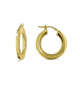 MY iMenso Creoli earring "Tondo Piatto 21mm" (925/1Mgold-plated) - 3241794