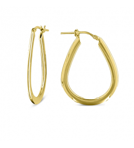 MY iMenso Creoli earring "Ovali Piatto 30mm" (925/1Mgold-plated) - 3241795