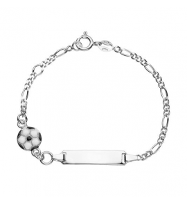 Kinderplaatarmband voetbal 12+2CM - 3241840