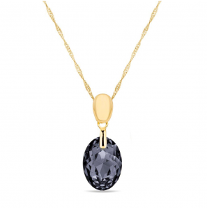 Spark BEETLE Necklace gilded Silver Night - 3241877