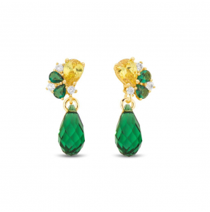 Spark BLATTER Earrings gilded Majestic Green - 3241902
