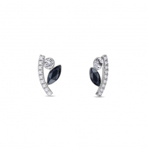 Spark BRINDILLE Earrings gilded Graphite, Crystal - 3241904