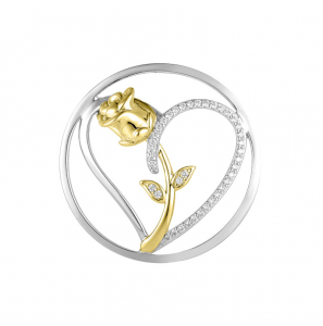 MY iMenso Grande (33mm) insignia fantasy flat "Heart & Rose" (925/rhod-gold) - 3241909