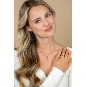 ZINZI zlv. ring slagmodel glad en zirconia pave gezet mt.54 - 3241951