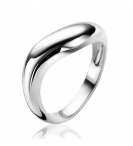 ZINZI zlv. ring met organische vorm mt.54 - 3241953