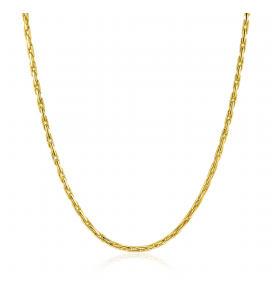 ZINZI  gold plated zilveren schakel ketting 2,3mm breed 43-45cm - 3241975