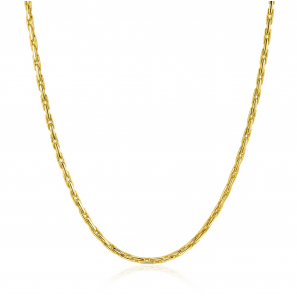 ZINZI  gold plated zilveren schakel ketting 2,3mm breed 43-45cm - 3241975