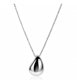 ZINZI zlv. collier met druppelvorm hanger - 3241990
