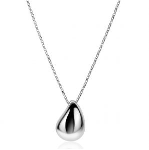ZINZI zlv. collier met druppelvorm hanger - 3241990