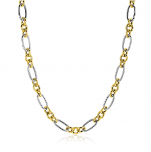 ZINZI zlv. collier bicolor schakels - 3241991