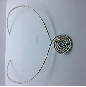 Zilver spang collier - 3242107