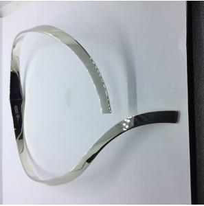 Zilver spang collier - 3242109