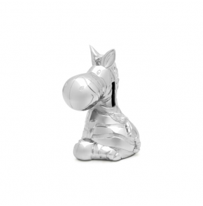 Spaarpot Zebra zilver kleur - 3242249