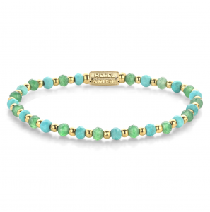 Blue Green Adventure - 18 ct yellow gold ionplated - 4mm S - 3242294