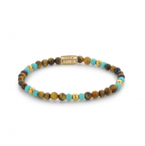 Mix Tiger Turquoise - 18 ct yellow gold ionplated - 4mm XS - 3242365