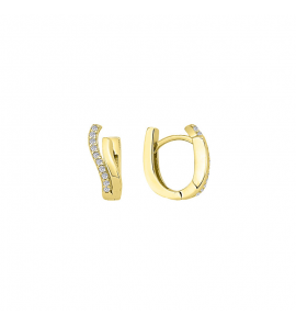 MY iMenso Creoli creol "Riccio CZ 14mm" 9251Mgold-ptd) - 3242469