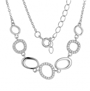 MY iMenso ODM "Fantasy Oval" pendant + chain (925/rhod-plated) - 3242471