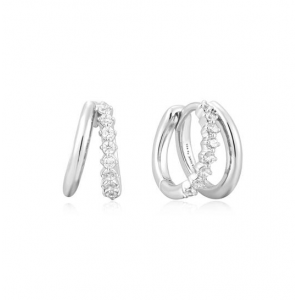 SILVER DOUBLE MIXED HUGGIES - 8,5MM - 3242475
