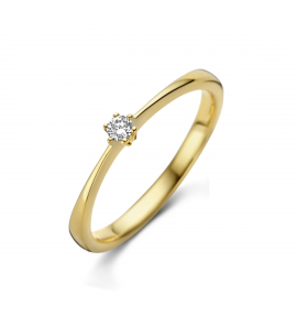 Goud bic. dames ring met diam./bril. 0.025 crt - 3242498