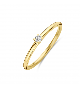 Goud dames ring met diam./bril. 0.05 crt WE/SI - 3242499