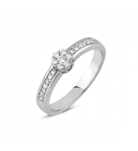 Wit Goud dames ring met diam./bril. 0.20 crt WE/SI - 3242501