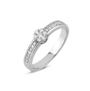 Wit Goud dames ring met diam./bril. 0.20 crt WE/SI - 3242501