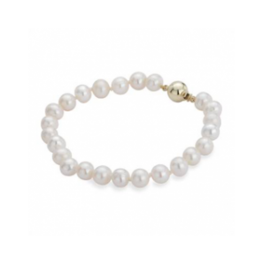 Zoetwater parelarmband 8,5 mm 18.5 cm met gouden bolsluiting - 3242508