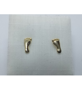 Goud oorknop "voetje" - 3242516