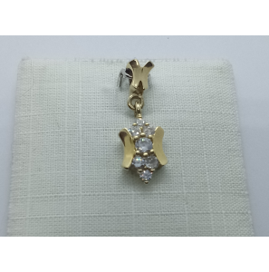 Goud hanger met zirkonia - 3242517