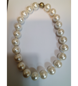 Collier van muttkern parels wit magneet sluiting 52 cm - 3242525