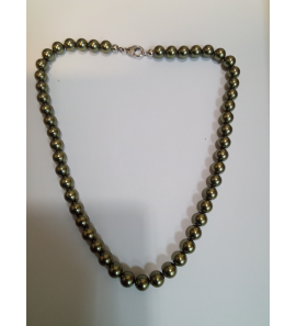 Parel collier perlmuttkern mos-groen 45 cm - 3242533