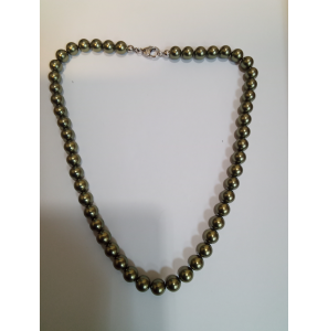 Parel collier perlmuttkern mos-groen 45 cm - 3242533