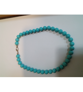 Collier perlmuttcern turq.10 mm - 3242540