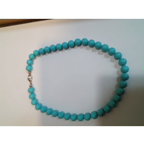 Collier perlmuttcern turq.10 mm - 3242540