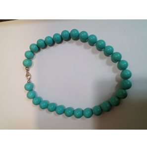 Collier perlmuttcern turq. 14 mm - 3242542