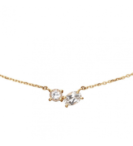 JACKIE FESTIVE SPARKLING NECKLACE - 40/42.5/45CM - 585 - 3242627