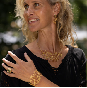 Sanjoya Marrakech collier handgemaakt geel verguld - 3242651