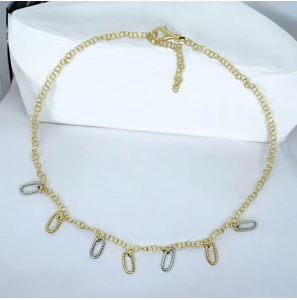 Sanjoya Budapest collier met twee kleurige hangertjes - 3242659