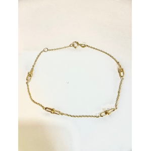 Goud armband anker met harpschakel 3.8 mm 19 cm - 3242667