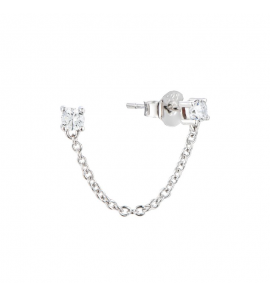 MY iMenso ODM "Doppia Borchia" single earring (925/rhod-plated) - 3242669