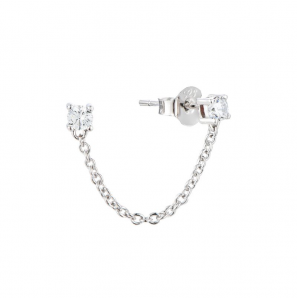 MY iMenso ODM "Doppia Borchia" single earring (925/rhod-plated) - 3242669