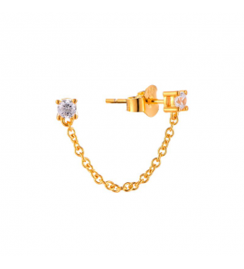 MY iMenso ODM "Doppia Borchia" single earring (925/0,5Mgold-plated) - 3242670