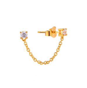 MY iMenso ODM "Doppia Borchia" single earring (925/0,5Mgold-plated) - 3242670