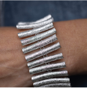 Sanjoya Riga staafjes armband mat gediamanteerd - 3242693