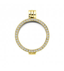 MY iMenso Mezza (24mm) medaillon with CZ-stones (925/gold-plated) - 3250051