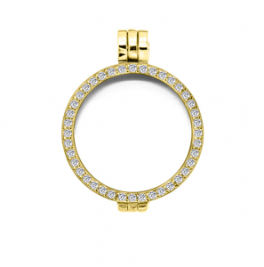 MY iMenso Mezza (24mm) medaillon with CZ-stones (925/gold-plated) - 3250051