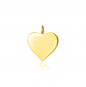 ZINZI Gold 14 krt gouden hanger met glanzend hartje van 14mm ZGH363-14 - 3250085
